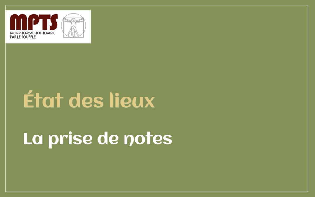 Module 2 – La prise de notes